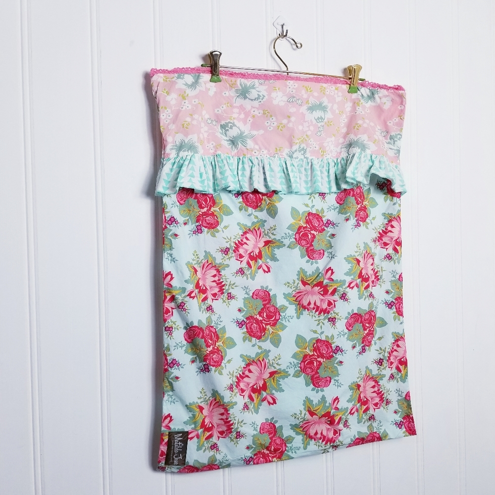 Matilda Jane Pink and Blue Floral Pillowcase